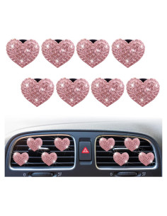 Clips de Ventilación Gowxs con Corazón Brillante Rosa - 2 Piezas