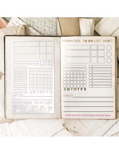 Plantillas de Grabado de Metal Boqon A5 2 Piezas 10.16x17.78cm