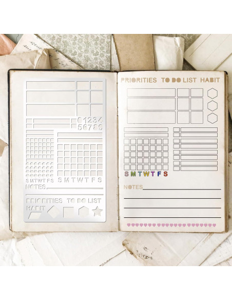 Plantillas de Grabado de Metal Boqon A5 2 Piezas 10.16x17.78cm