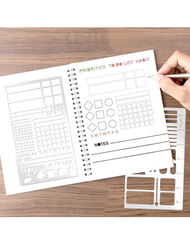 Plantillas de Grabado de Metal Boqon A5 2 Piezas 10.16x17.78cm