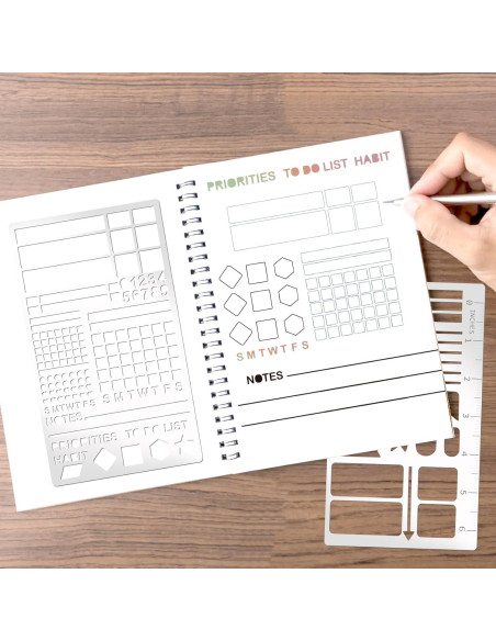 Plantillas de Grabado de Metal Boqon A5 2 Piezas 10.16x17.78cm