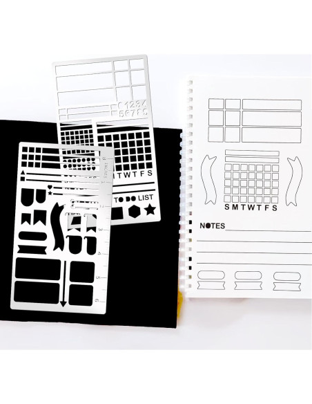 Plantillas de Grabado de Metal Boqon A5 2 Piezas 10.16x17.78cm