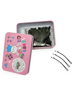 Paquete de 100 Horquillas Negras Curvas Kllos 5.58cm