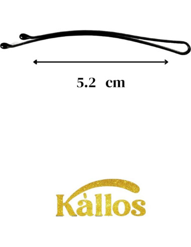 Paquete de 100 Horquillas Negras Curvas Kllos 5.58cm
