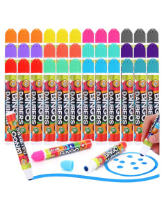 Marcadores de Bingo Crtiin 36 Piezas 12 Colores 12ml