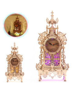 Reloj Torre LED 3D de Madera FUNPOLA - Modelo WTC-01 2