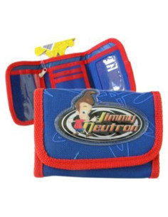 Cartera Trifold Jimmy Neutron para Niños con Compartimentos