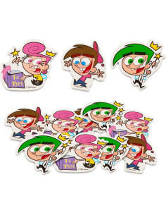 Suministros de Fiesta Los Padrinos Mágicos Nickelodeon - 12 Mini Cuadernos, Imanes y Stickers 2