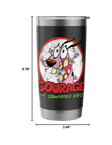 Vaso Térmico Acero Inoxidable Coraje el Perro Cobarde 591ml