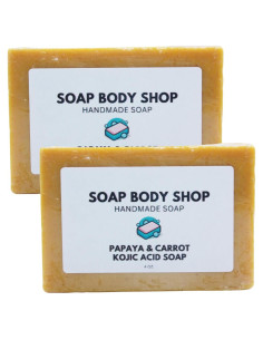 Jabón Kojic de Papaya y Zanahoria 100g - Aclara y Hidrata