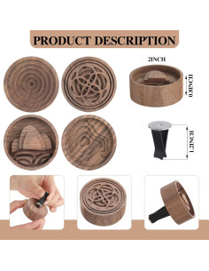 Paquete de 4 Difusores de Aceite Esencial Teenyyou Madera 2