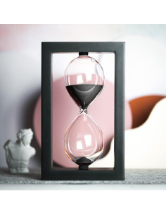 Reloj de Arena Decorativo SAMLONG 60 Minutos Madera Negra 2