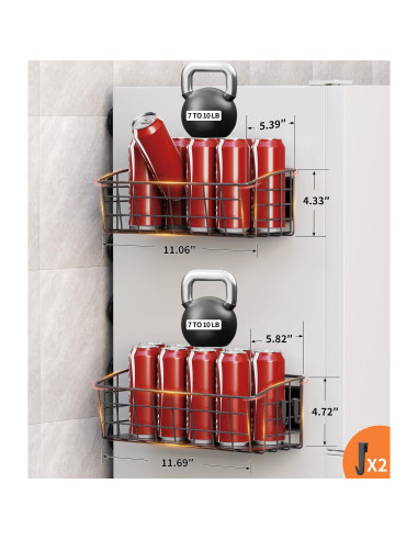 Estante Magnético PrimZooty para Especias - 4 Ganchos, 4.54 kg