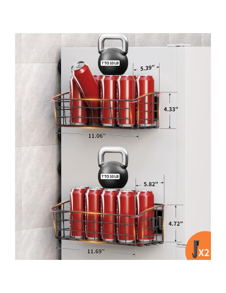 Estante Magnético PrimZooty para Especias - 4 Ganchos, 4.54 kg