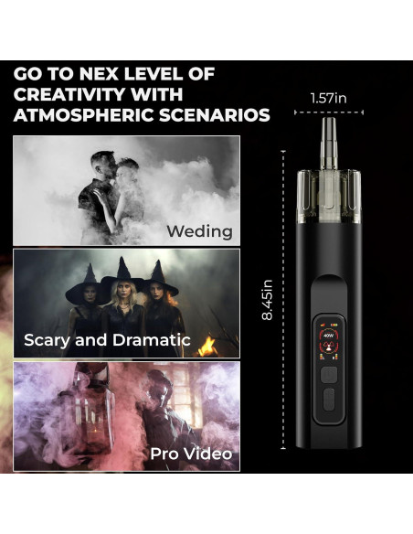 Máquina de Niebla Portátil 18W Control Remoto 40W Instantánea