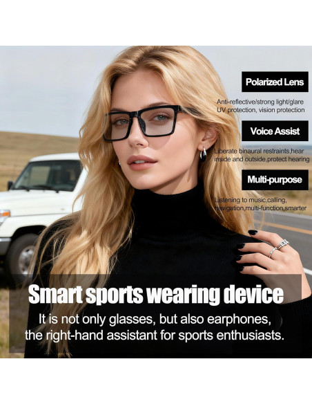 Gafas de Traducción Inteligentes Bluetooth MNVOEQ C2 - 140+ Idiomas
