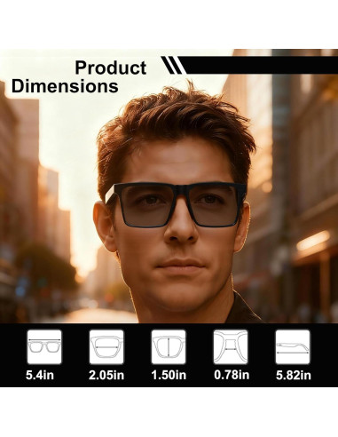 Gafas de Traducción Inteligentes Bluetooth MNVOEQ C2 - 140+ Idiomas