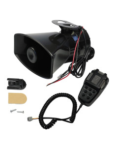 Sirena de Coche JDMSPEED 100W 7 Tonos 12V Micrófono PA