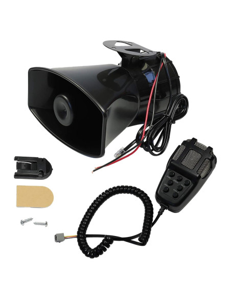 Sirena de Coche JDMSPEED 100W 7 Tonos 12V Micrófono PA