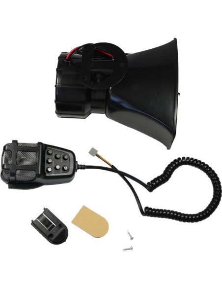 Sirena de Coche JDMSPEED 100W 7 Tonos 12V Micrófono PA