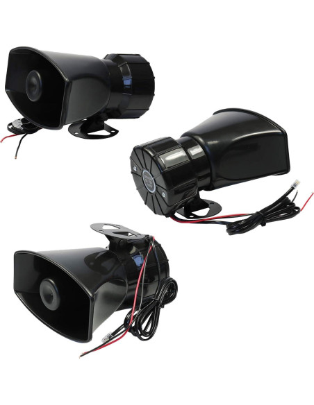 Sirena de Coche JDMSPEED 100W 7 Tonos 12V Micrófono PA