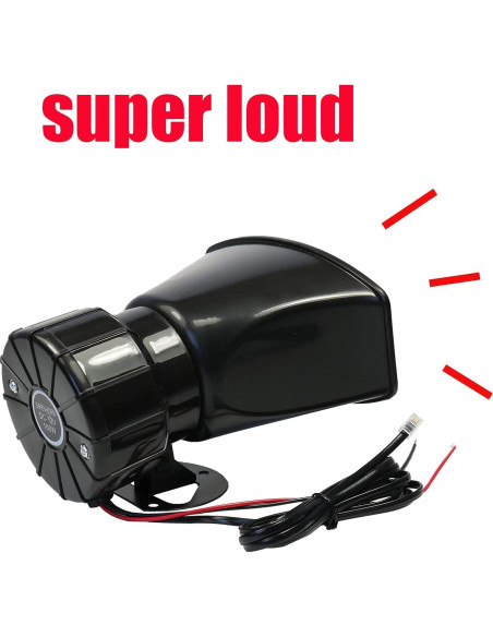 Sirena de Coche JDMSPEED 100W 7 Tonos 12V Micrófono PA