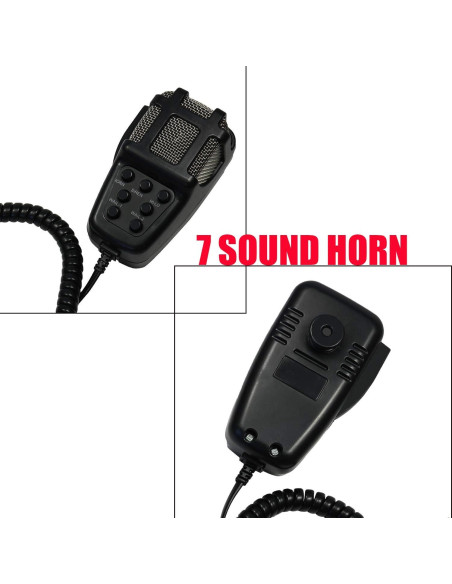 Sirena de Coche JDMSPEED 100W 7 Tonos 12V Micrófono PA