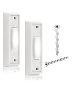 Botones de Timbre de Puerta con Cable LED 2Pack Pretwad