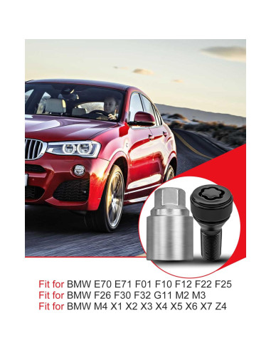 Kit de Cerraduras de Rueda Antirrobo YouVbeen para BMW