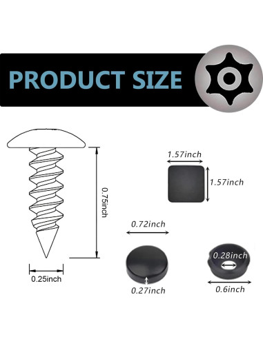 Kit de Tornillos Antirrobo para Placas de Matrícula Arwrilt