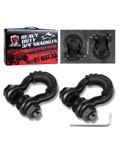 Grilletes D Ring Antirrobo AMBULL 3/4" 19T Negro (2 Pzs)