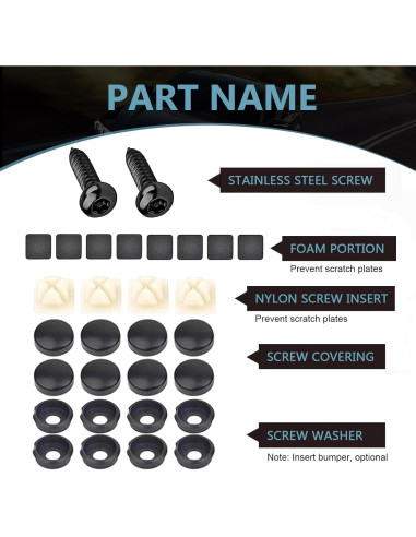 Kit de Tornillos Antirrobo para Placas de Matrícula Arwrilt