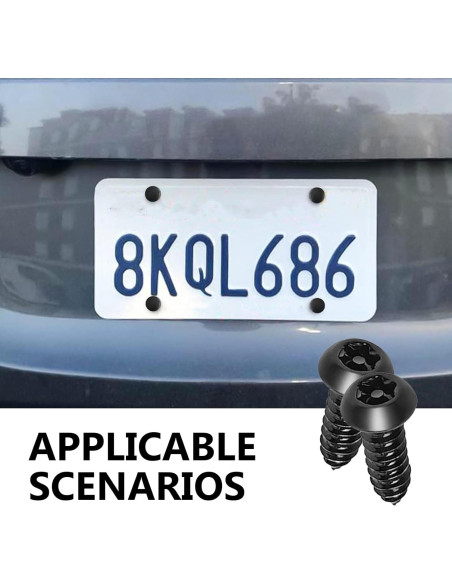 Kit de Tornillos Antirrobo para Placas de Matrícula Arwrilt