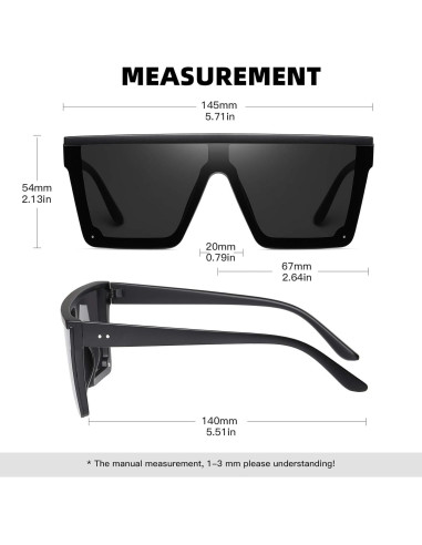 Gafas de sol cuadradas STORYCOAST UV400 para hombres y mujeres