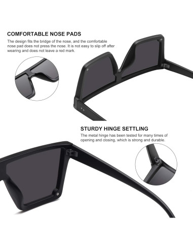 Gafas de sol cuadradas STORYCOAST UV400 para hombres y mujeres