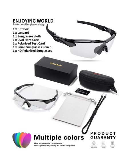Gafas de sol deportivas Rosemal UV400 fotoquímicas para ciclismo