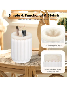 Soporte para Gafas OPULANE de Silicona y Felpa - Blanco 2