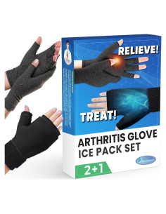 Guantes de Compresión para Artritis Medilymer + Paquete de Hielo