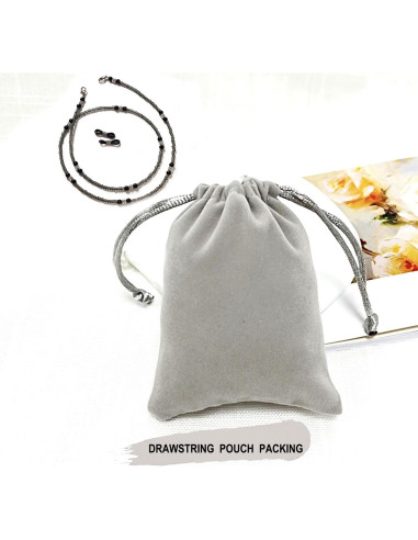 Cadena de Gafas con Cuentas Grises para Mujeres - Correa Unisex