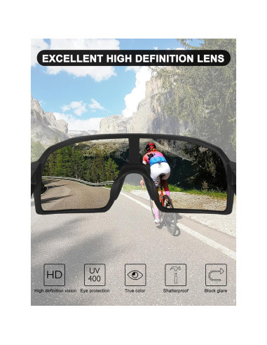 Gafas de Ciclismo BangLong Unisex con Protección UV400