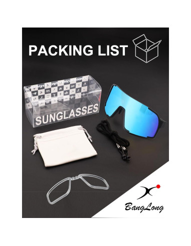 Gafas de Ciclismo BangLong Unisex con Protección UV400