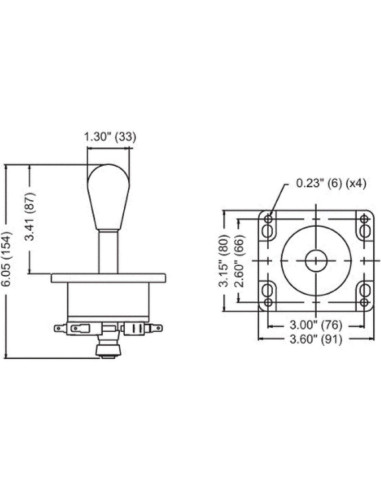 Joystick de Arcade ZEZEFUFU Ajustable 4/8 Vías para DIY