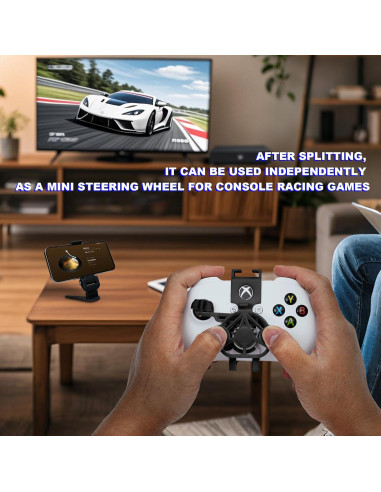 Mini Volante TXW con Soporte para Teléfono Xbox Blanco