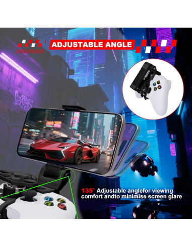 Mini Volante TXW con Soporte para Teléfono Xbox Blanco