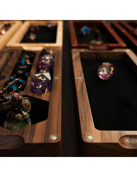 Bandeja de Dados de Madera First Reign - D&D 5E - Compacta y Portátil