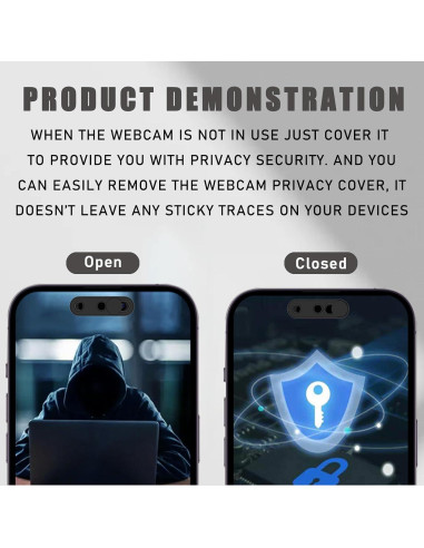 Cubierta de Cámara Frontal EYSOFT para iPhone 14/15/16 - Protección Privacidad