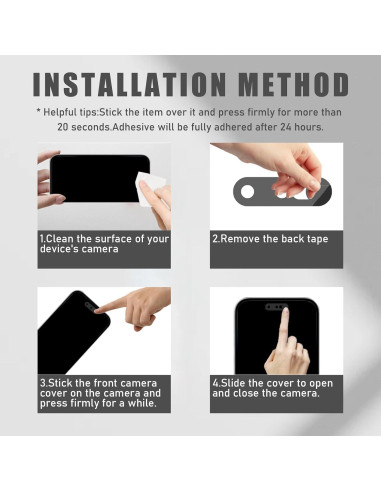 Cubierta de Cámara Frontal EYSOFT para iPhone 14/15/16 - Protección Privacidad