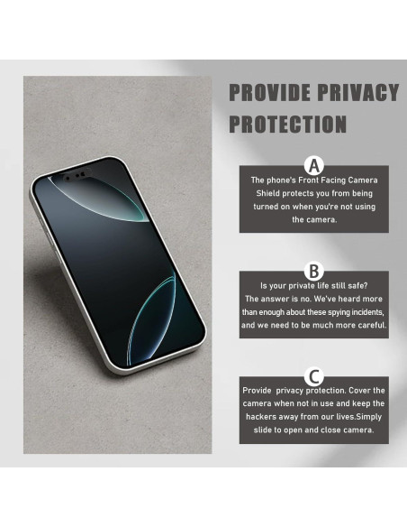 Cubierta de Cámara Frontal EYSOFT para iPhone 14/15/16 - Protección Privacidad