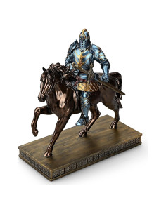 Estatua Caballero Guerrero HDMbigmi Azul 26.9x30 cm
