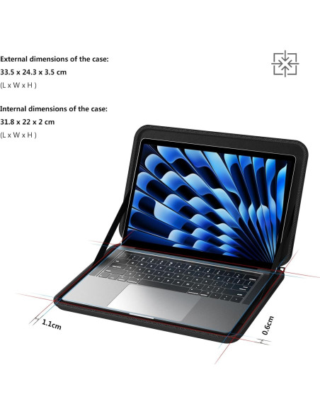 Funda Dura Smatree para Laptop 13.6" MacBook Air M4 2025